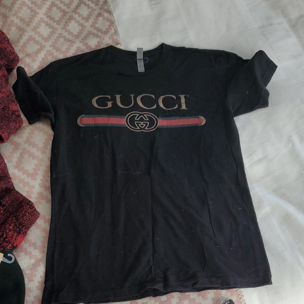 Gucci Black Tee with Iconic Logo